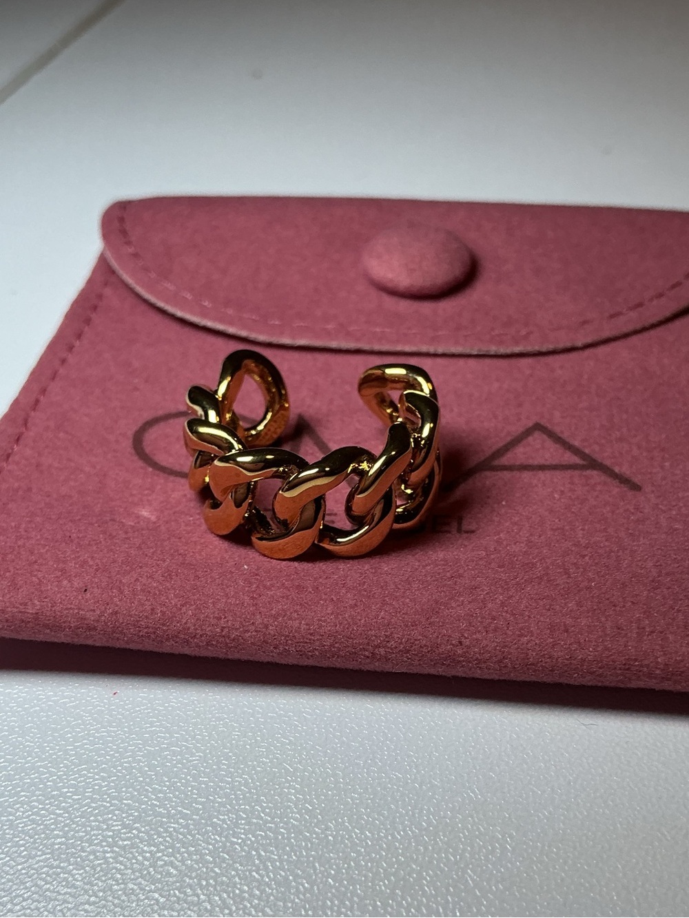 OMA THE LABEL Gold Chain-Link ring - Women Jewelry
